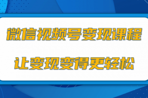 微信视频号变现项目,0粉丝冷启动项目和十三种变现方式