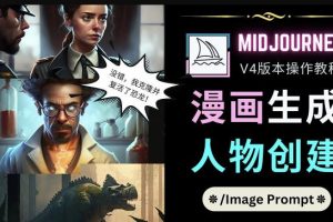 Midjourney V4版本操作教程:2个简单参数,完成漫画生成,人物创建