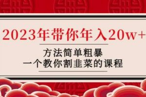 韭菜-联盟·2023年带你年入20w+方法简单粗暴,一个教你割韭菜的课程
