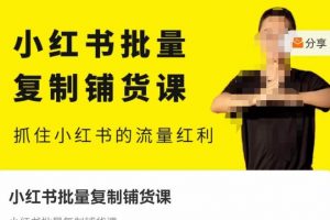 张宾·小红书批量复制铺货课,抓住小红书的流量红利 (更新2023年2月)