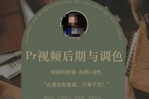Pr视频后期与调色,视频颜值=后期+调色,这里没有套路,只有干货!