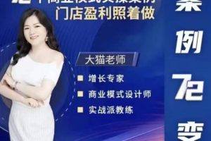 大猫老师案例72变,72个商业模式实操案例,门店盈利照着做