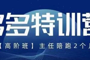纪主任·5月最新多多特训营高阶班,玩法落地实操,多多全掌握