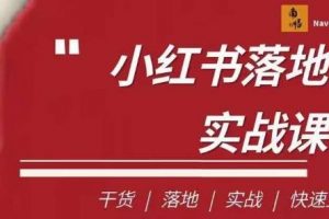 南悟·小红书医疗流量落地实战课,干货/落地/实战/快速上手