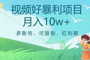 视频号暴利项目,多账号,可复制,红利期,月入10w+【揭秘】