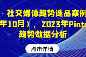 阿甘·社交媒体趋势选品案例(更新23年10月),2023年Pinterest趋势数据分析