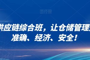 电商供应链综合班,让仓储管理迅速、准确、经济、安全!