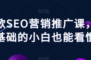 谷歌SEO营销推广课,零基础的小白也能看懂