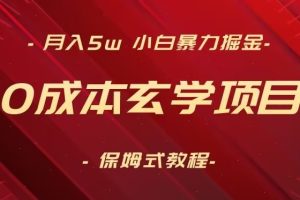 月入5w+,小白暴力掘金,0成本玄学项目,保姆式教学(教程+软件)【揭秘】